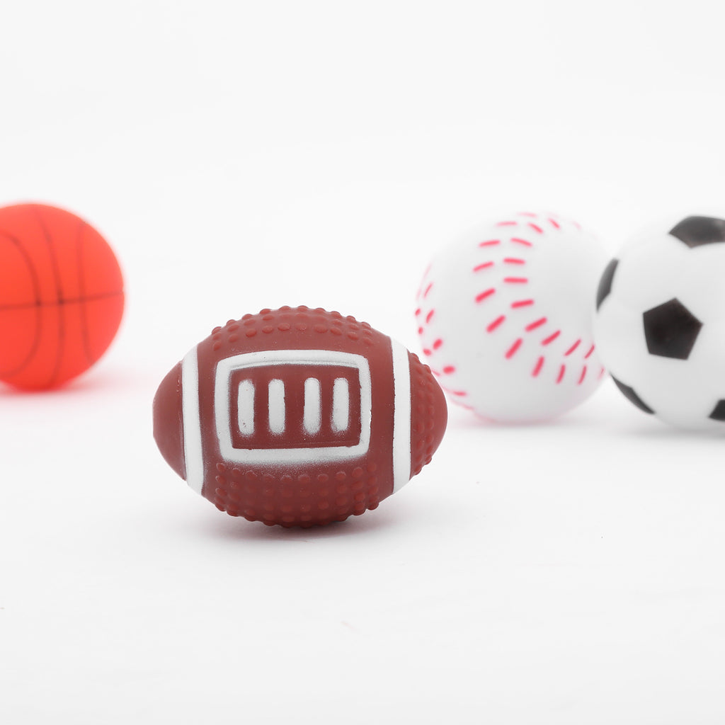 Balles couineuses en latex pour chien – Jouet interactif