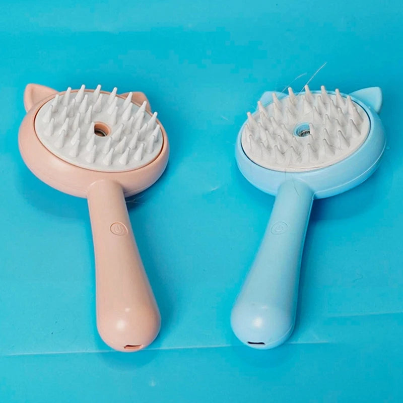 Brosse vapeur électrique 3-en-1 pour chien et chat – Anti poils & Massage