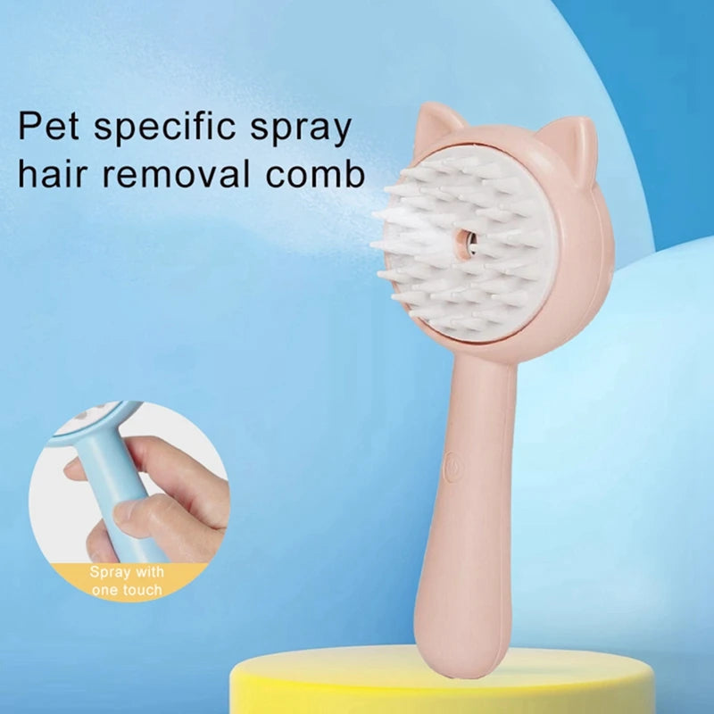 Brosse vapeur électrique 3-en-1 pour chien et chat – Anti poils & Massage