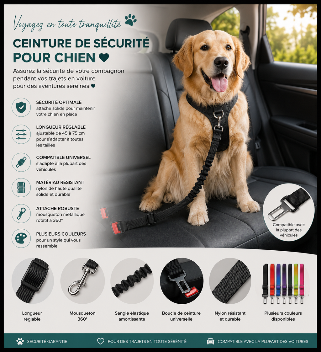 Nylongurt für Hunde im Auto