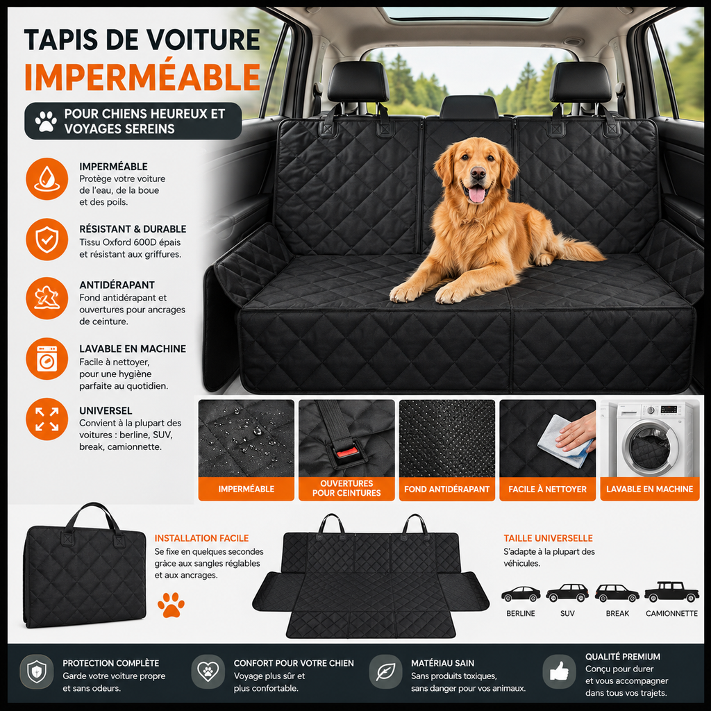 Waterproof car dog mat