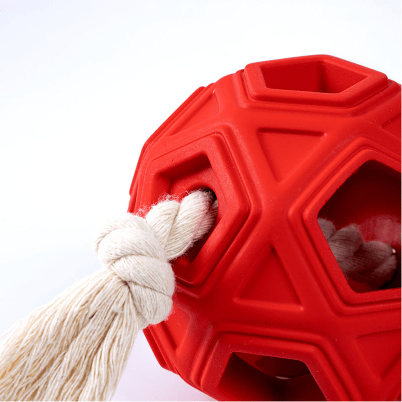 Balle en corde et caoutchouc pour chien – Jouet à mâcher interactif