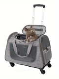 Pet Rolling Carrier with Detachable Wheels-0